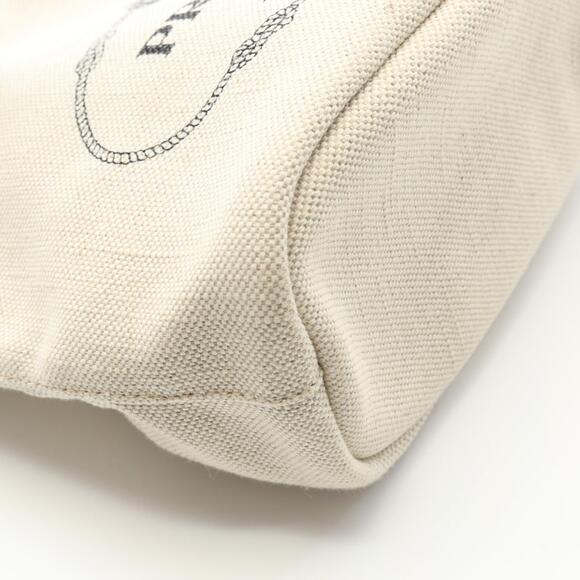 Prada Mistolino pouch bag canvas Saffiano leather Ivory White black - Picture 5 of 6